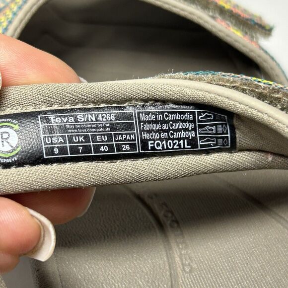 TEVA WOMEN TIRRA TAUPE MULTI STRAPPY SPORTS SANDALS Hiking US 9 - Picture 6 of 6